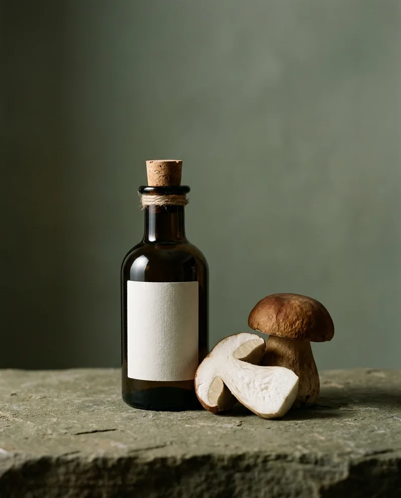 Olivenöl Boletus mit Steinpilzen