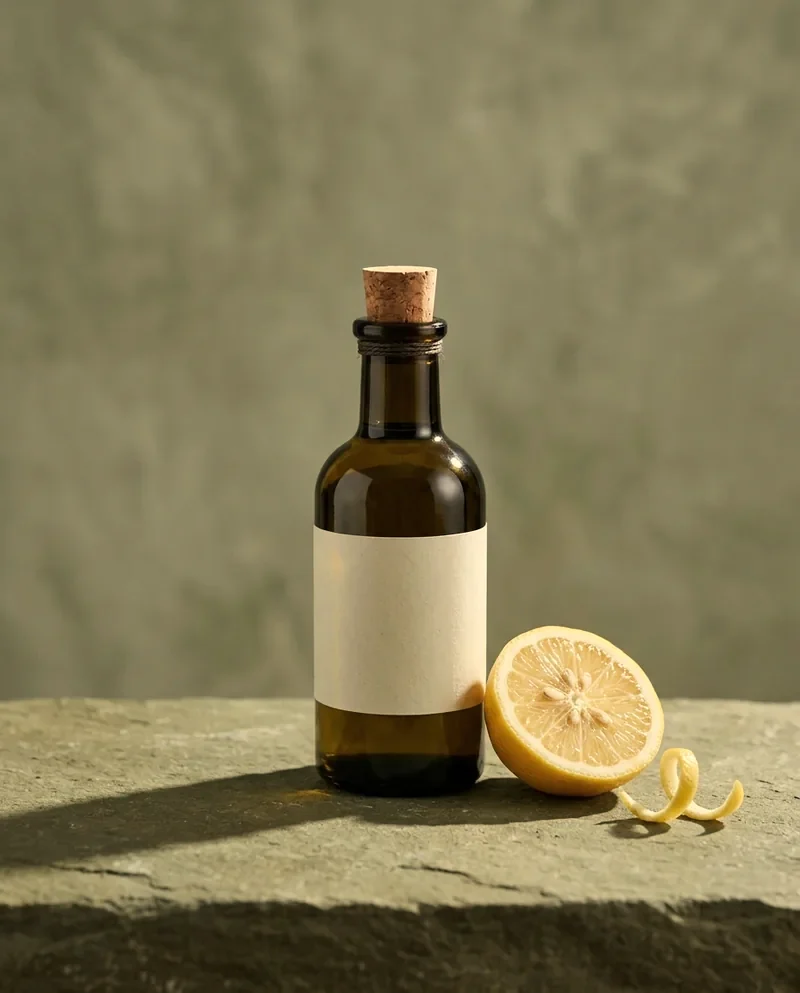 Olivenöl Limón mit halbierter Zitrone