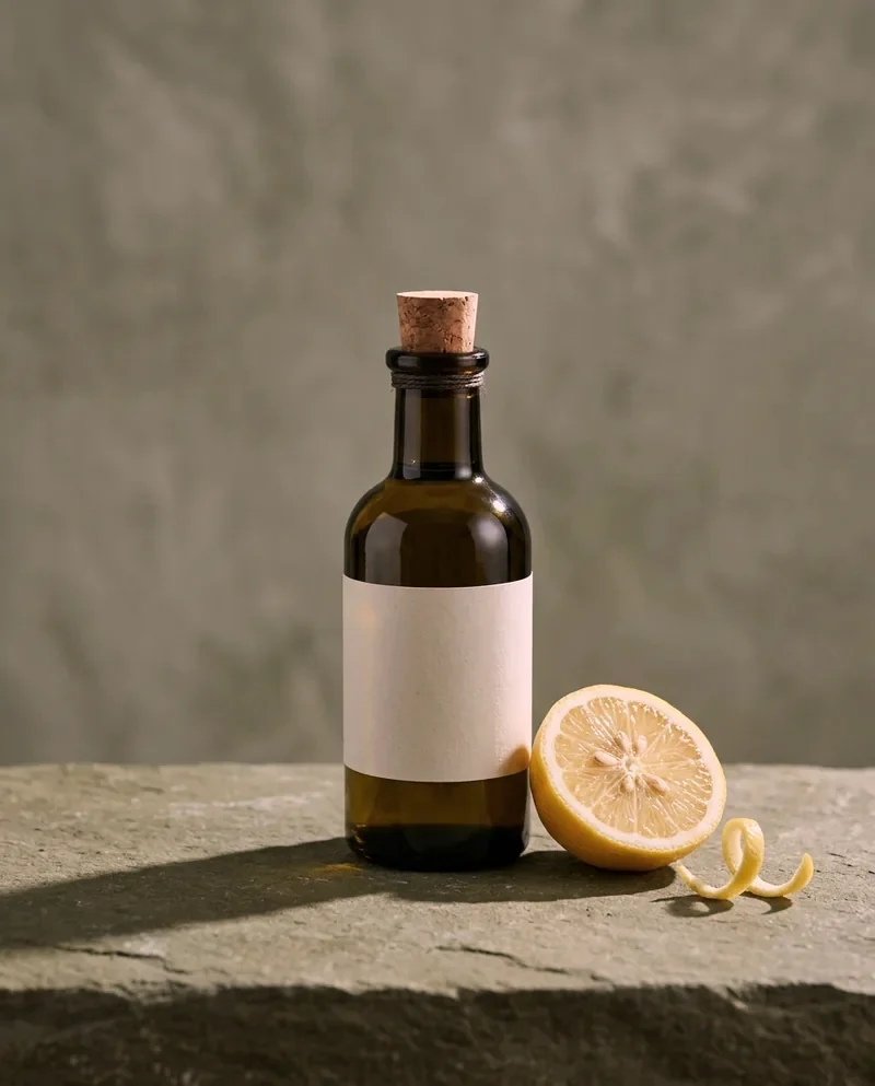 Olivenöl Limón mit halbierter Zitrone